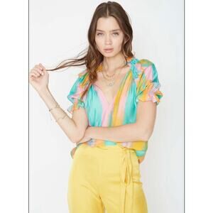 CABALLERO FINCH TOP FLOWER IKAT SIZE M Silk blend